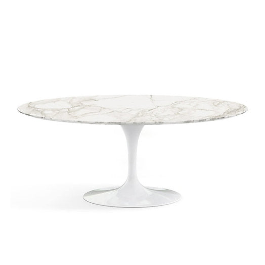 Oval Tulip Dining Table with Marble Top