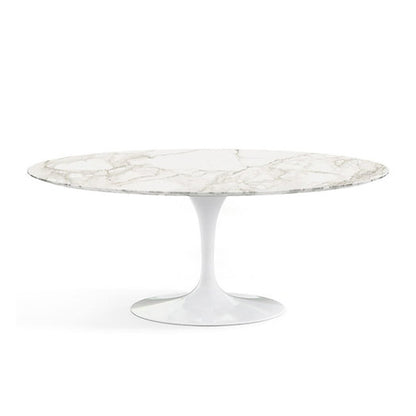 Oval Tulip Dining Table with Marble Top