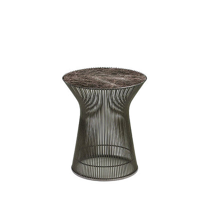 Platner Side Table with Marble Top