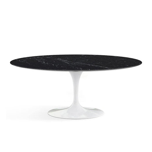 Oval Tulip Dining Table with Marble Top