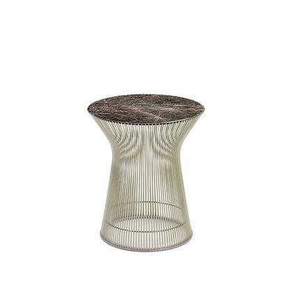 Platner Side Table with Marble Top