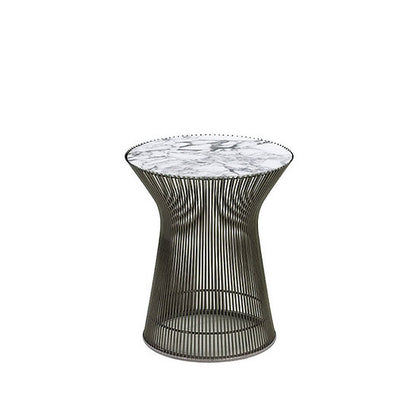 Platner Side Table with Marble Top