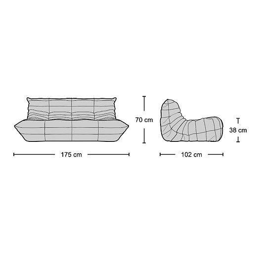 Michel 3-Seater Sofa