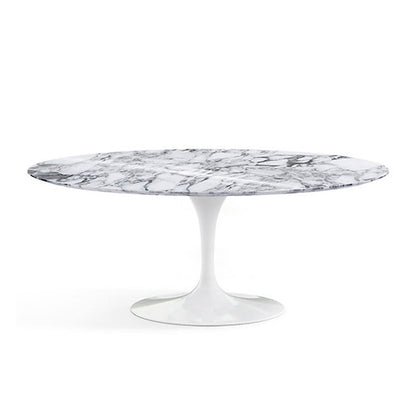 Oval Tulip Dining Table with Marble Top