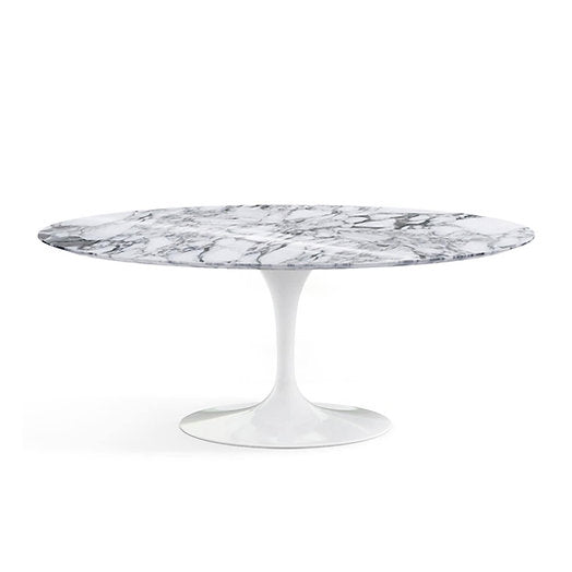 Oval Tulip Dining Table with Marble Top